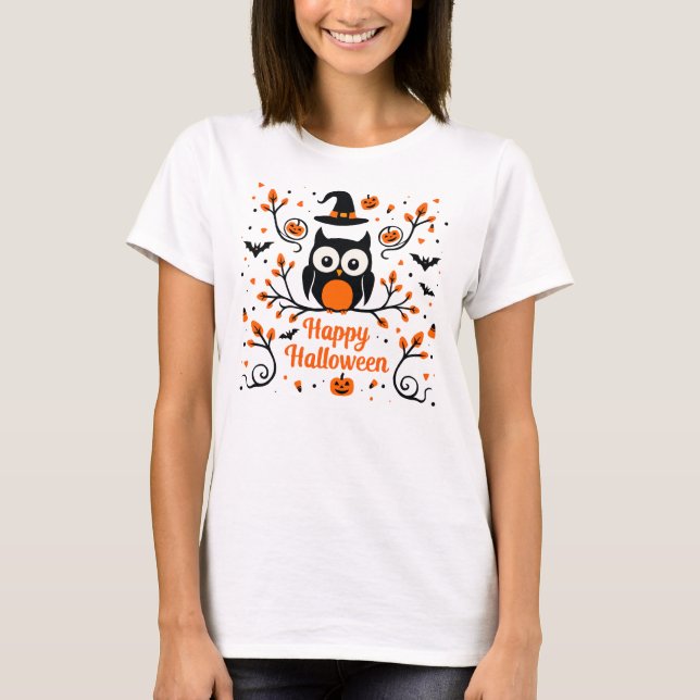 Cute Happy Halloween T-Shirt (Front)
