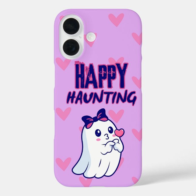 Cute Happy Haunting Ghost iPhone Case  (Back)