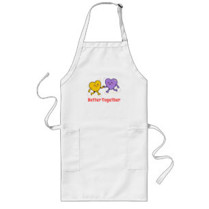 Cute Happy Heart Friends Long Apron