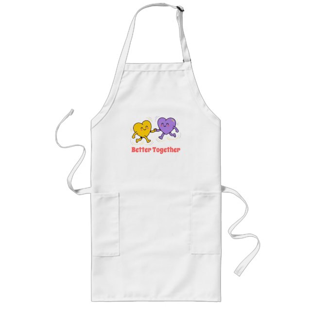 Cute Happy Heart Friends Long Apron (Front)