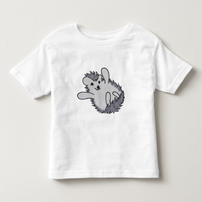 Cute Happy Hedgehog Toddler T-Shirt (Front)