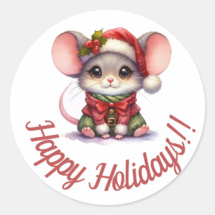 Cute happy holiday stickers