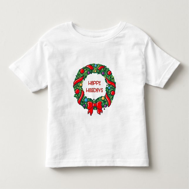 Cute Happy Holiday Tee Whimsical Reef Graphic (Front)