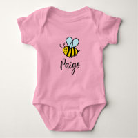 Cute happy honey bee cartoon personalised