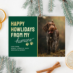 Cute Happy Howlidays Pet Christmas Card