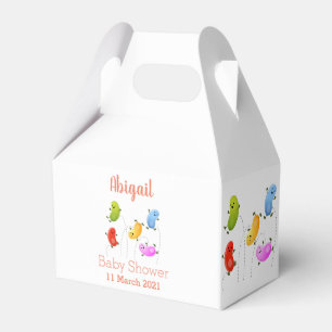 Cute happy jellybeans jumping cartoon illustration favour box