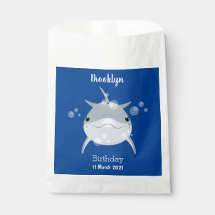 Cute happy kawaii dolphin cartoon favour bags