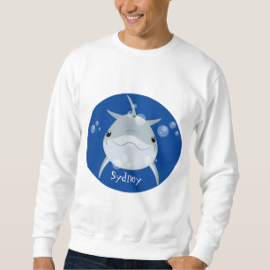 Cute happy kawaii dolphin cartoon sweatshirt