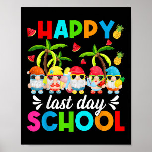 Cute Happy Last Day Of School Gnomes End Of School Poster