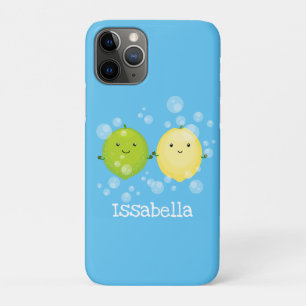 Cute happy lemon lime cartoon illustration Case-Mate iPhone case