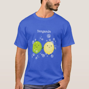 Cute happy lemon lime cartoon illustration T-Shirt