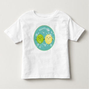 Cute happy lemon lime cartoon illustration toddler T-Shirt