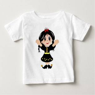 Cute happy little girl cartoon baby T-Shirt