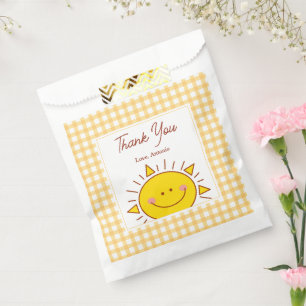 Cute Happy Little Sunshine Kids Birthday Thank You Favour Bags