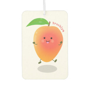 Cute happy mango cartoon illustration car air freshener