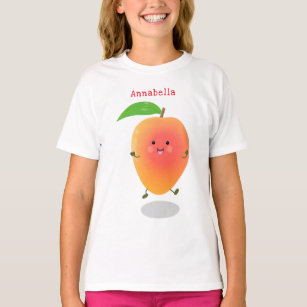 Cute happy mango yellow cartoon illustration T-Shirt