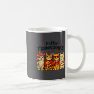 Cute Happy Meowentines Valentine Cats Love Men Wom Coffee Mug