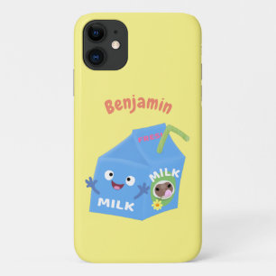 Cute happy milk carton character cartoon Case-Mate iPhone case