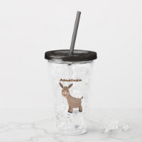 Cute happy miniature donkey cartoon illustration
