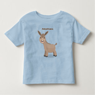 Cute happy miniature donkey cartoon illustration toddler T-Shirt