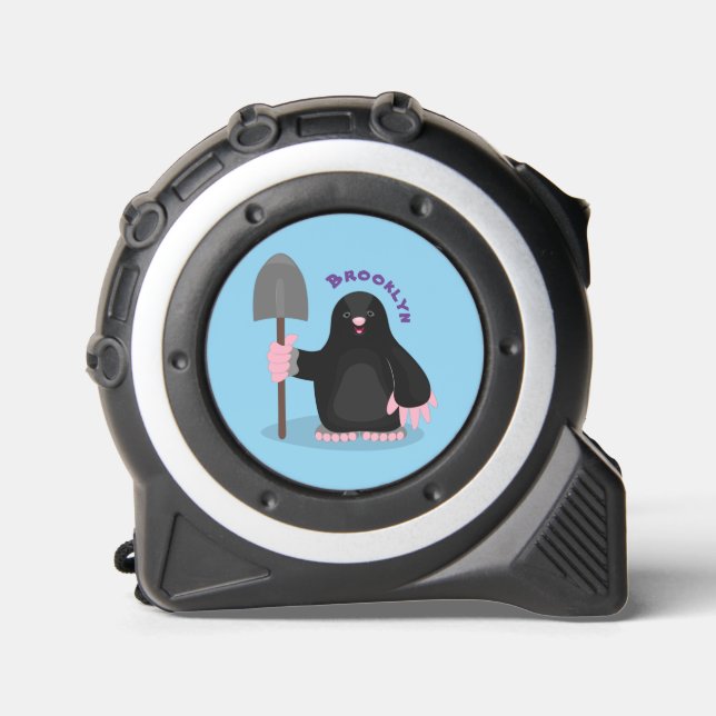 Cute happy mole cartoon illustration 1 (Front)