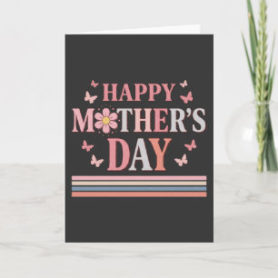 Cute Happy Mother’s Day Gift for Mom Idea, Retro Card