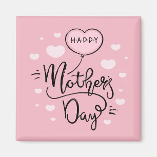 Cute Happy Mother's Day Calligraphy   Magnet