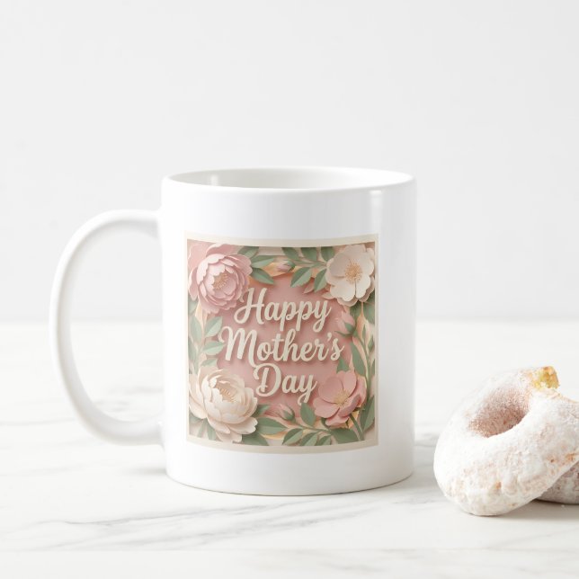 Cute Happy Mother's Day  Coffee Mug (With Donut)
