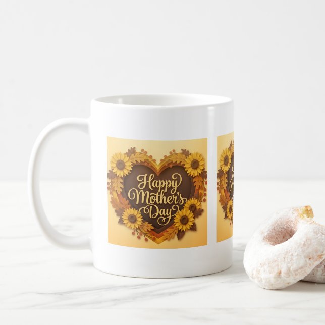 Cute Happy Mother's Day  Coffee Mug (With Donut)