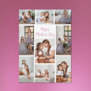 Cute Happy Mother's Day Photo Collage Magnet Card