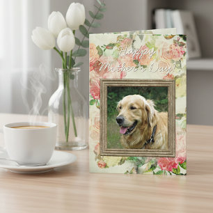  Cute Happy Mothers or Fathers Day with Dog Photo Card