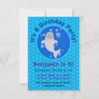 Cute happy narwhal bubbles cartoon illustration