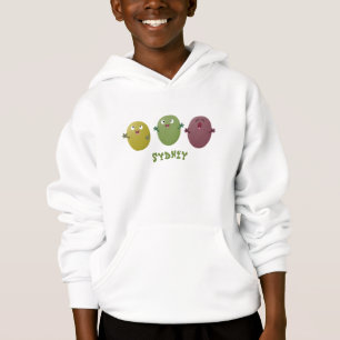 Cute happy olives singing cartoon