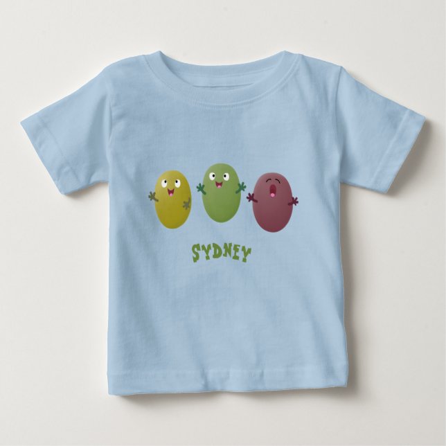 Cute happy olives singing cartoon baby T-Shirt (Front)