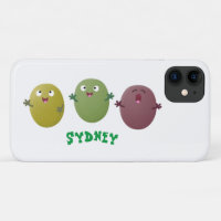 Cute happy olives singing cartoon
