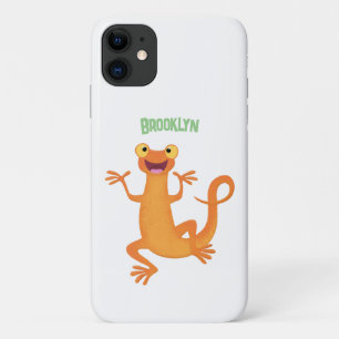 Cute happy orange dancing newt Case-Mate iPhone case