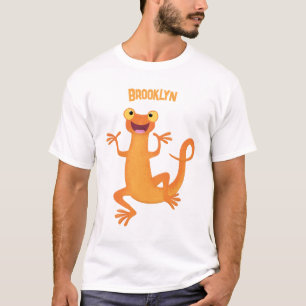 Cute happy orange dancing newt T-Shirt