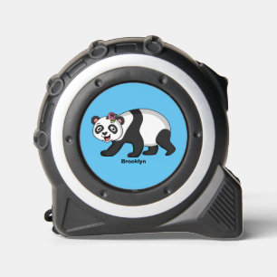 Cute happy panda bear with flower cartoon 1