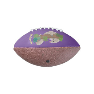Cute happy pangolin anteater illustration football