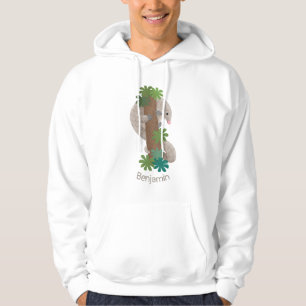 Cute happy pangolin anteater illustration hoodie