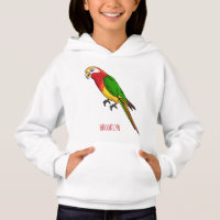 Cute happy parrot cartoon illustration