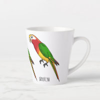 Cute happy parrot cartoon illustration