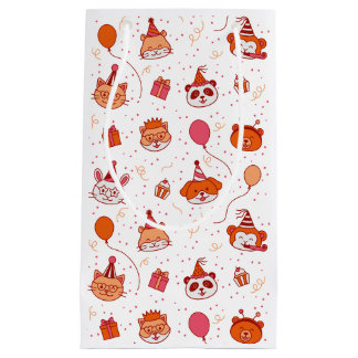 Cute happy party animals gift bag