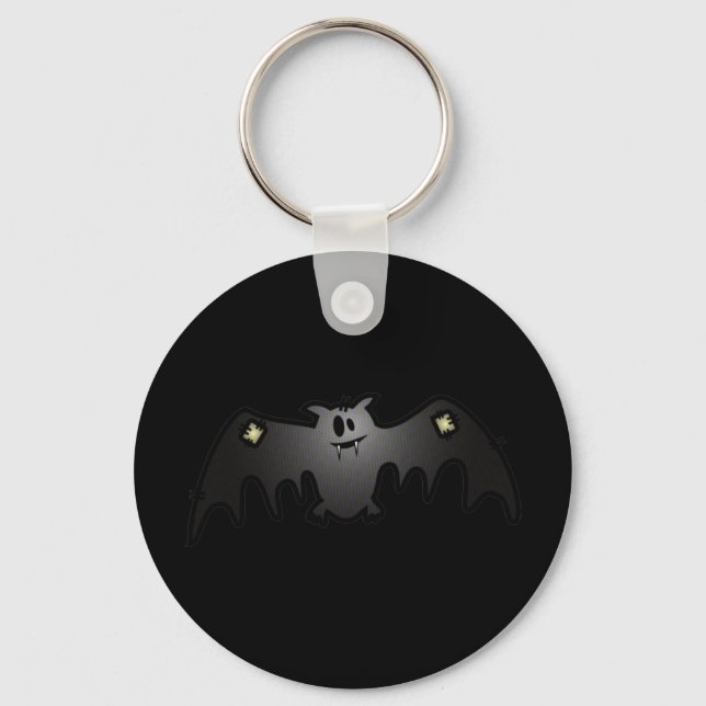 CUTE & HAPPY PATCHY BAT KEY RING (Front)