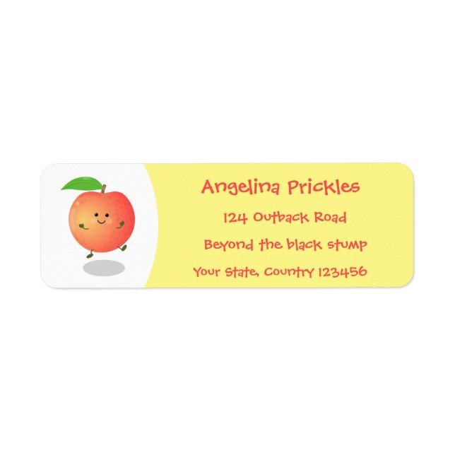 Cute happy peach yellow cartoon (Front)