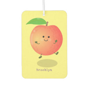 Cute happy peach yellow cartoon  car air freshener