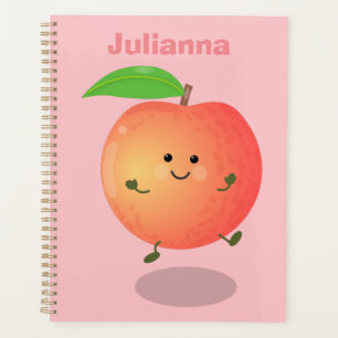 Cute happy peach yellow cartoon planner