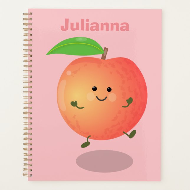 Cute happy peach yellow cartoon planner (Front)