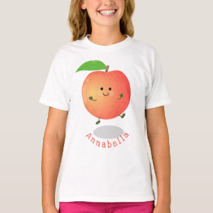Cute happy peach yellow cartoon T-Shirt