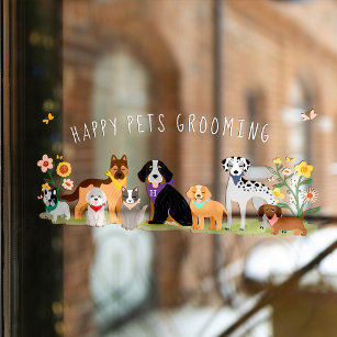 Cute Happy Pet Family Pet Care, Grooming Business